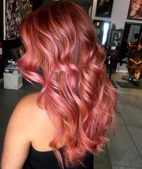Copper rose hair